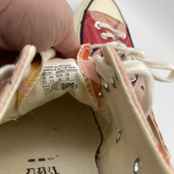 Women’s Converse Chuck Taylor low top floral print canvas sneakers shoes sz 9.5 - Picture 7 of 8